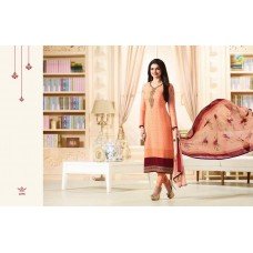 6098 ORANGE KASEESH SILKINA FRENCH ROYAL CREPE CHURIDAAR SUIT